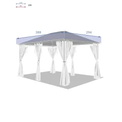 Cobertura para Pérgola SANTORINI cinza ardósia