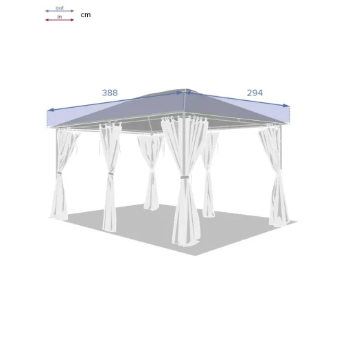 Cobertura para Pérgola SANTORINI cinza ardósia