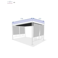Cobertura para pérgula MOAI cinza ardósia 3x4m