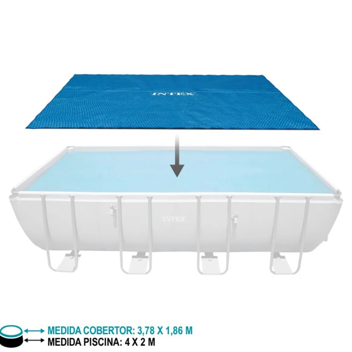 Cobertura SOLAR para piscina 1,86x3,78m