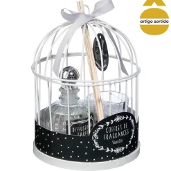 Coffret em gaiola com vela e difusor