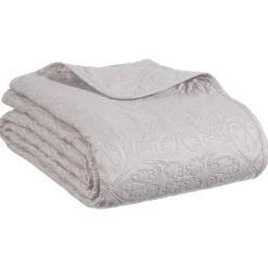 Colcha com 2 capas de almofada taupe 240x260cm