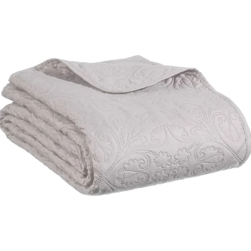 Colcha com 2 capas de almofada taupe 240x260cm