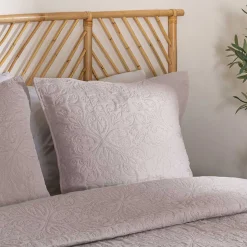 Colcha com 2 capas de almofada taupe 240x260cm