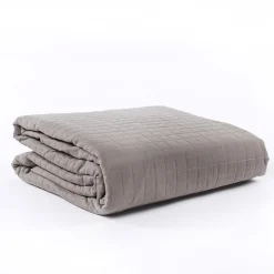 Colcha de casal GRACE taupe 250x250cm