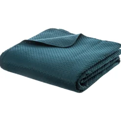 Colcha e 2 capas de almofada DOLCE VITA azul petróleo 240x260cm