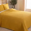 Colcha e 2 capas de almofada DOLCE VITA ocre 240x260cm