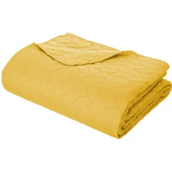 Colcha e 2 capas de almofada TRESSE ocre 240x260cm