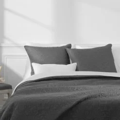 Colcha e duas capas ARABESQUE cinza 240x260cm