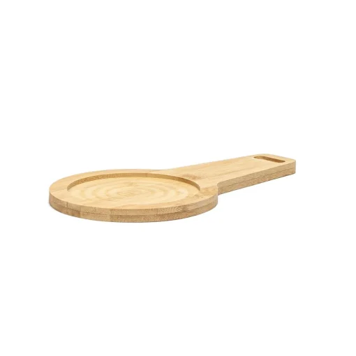 Colher de cerâmica com base em bambu