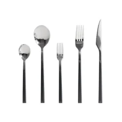 Colher de mesa LUNE inox com cabo preto