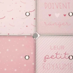 Coluna de arrumação dupla rosa 125x31,5x65cm