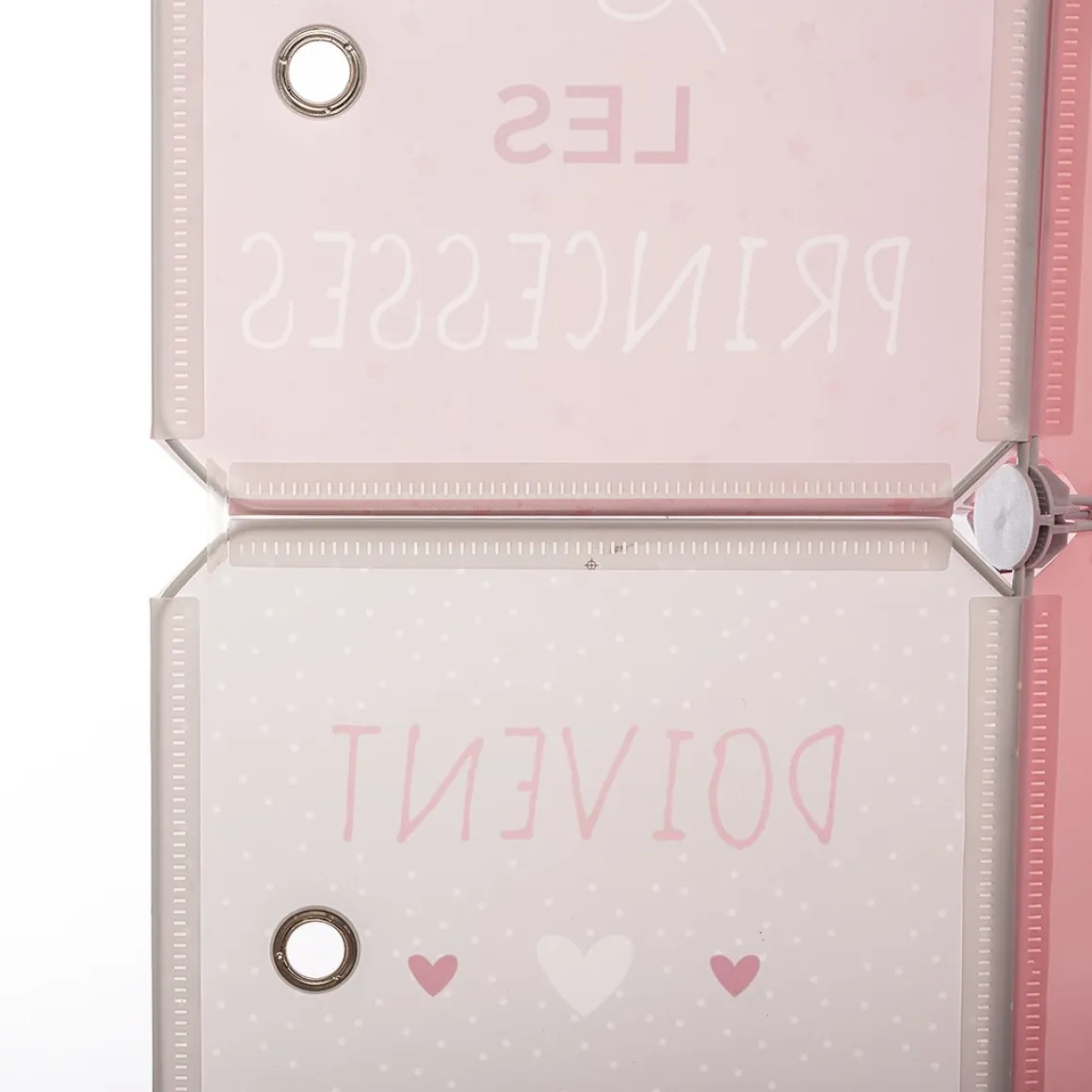 Coluna de arrumação dupla rosa 125x31,5x65cm