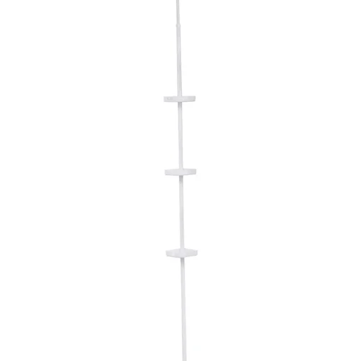 Coluna de duche branco com 3 prateleiras