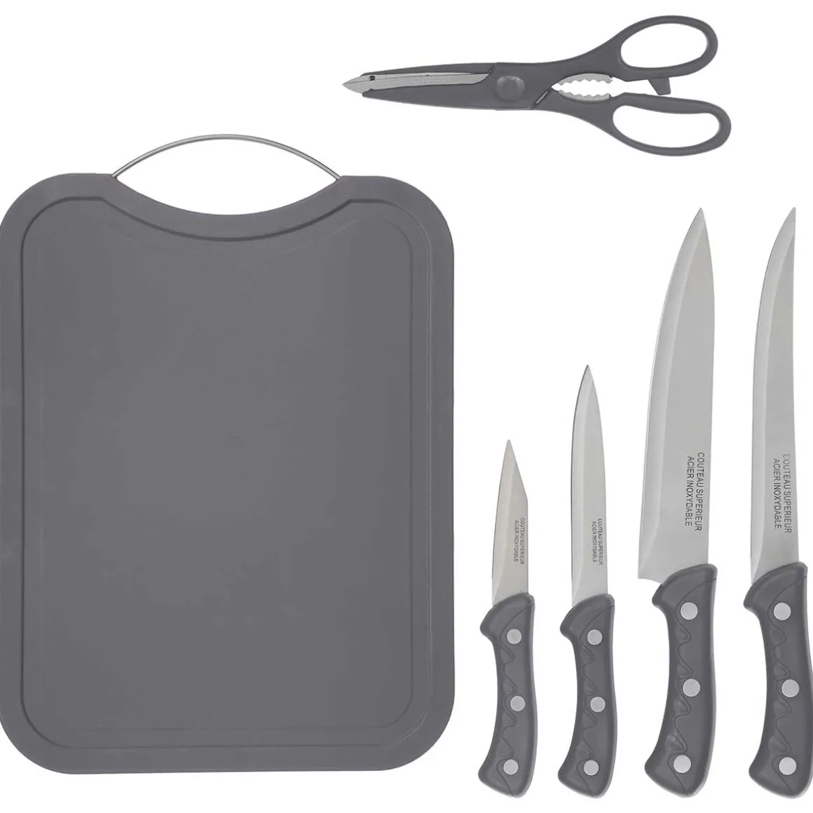 Conj. tábua de corte com 4 facas