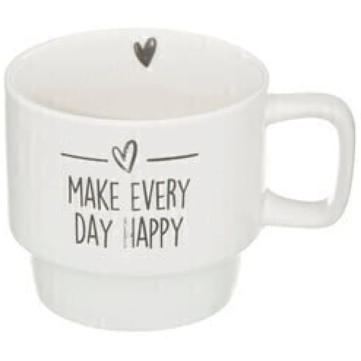 Conjunto 4 canecas HAPPY com suporte