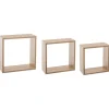 Conjunto 3 estantes cubo carvalho 24/27/30cm