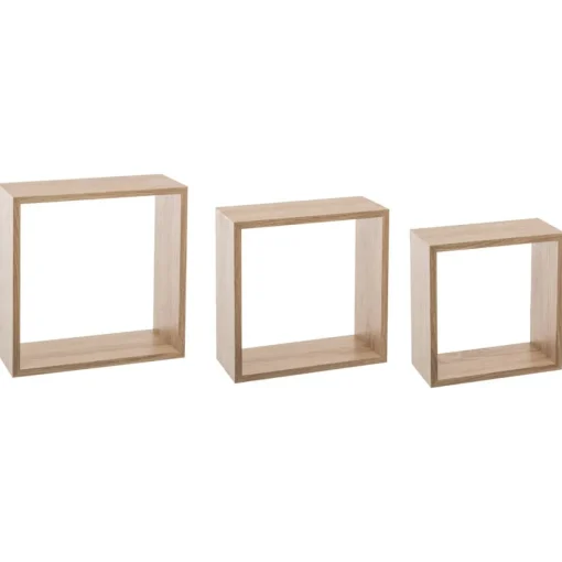Conjunto 3 estantes cubo carvalho 24/27/30cm
