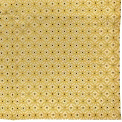 Conjunto 4 guardanapos amarelo algodão
