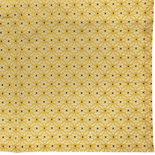 Conjunto 4 guardanapos amarelo algodão