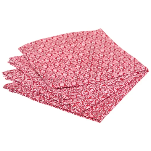 Conjunto 4 guardanapos vermelho 40x40cm