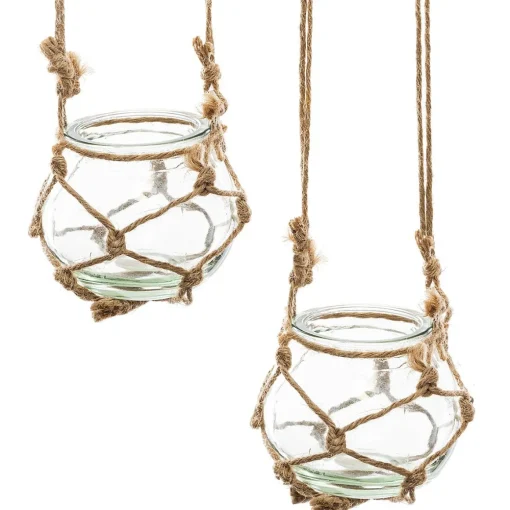 Conjunto 4 jarras suspensas com suporte