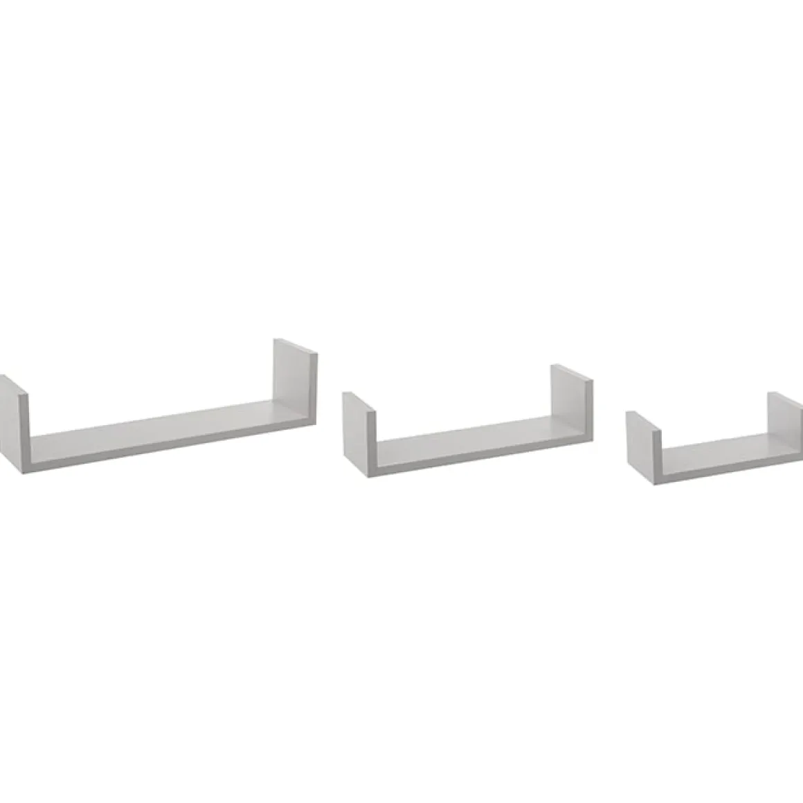 Conjunto 3 prateleiras brancas 22/32/42cm