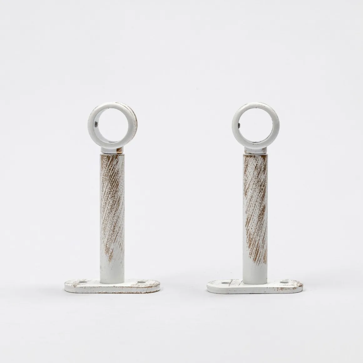 Conjunto 2 suportes branco/ouro 90mm