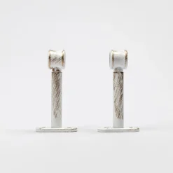 Conjunto 2 suportes branco/ouro 90mm