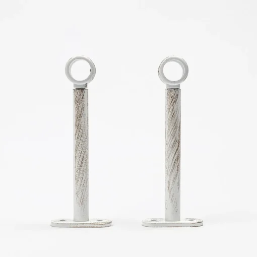 Conjunto 2 suportes branco/ouro 150mm