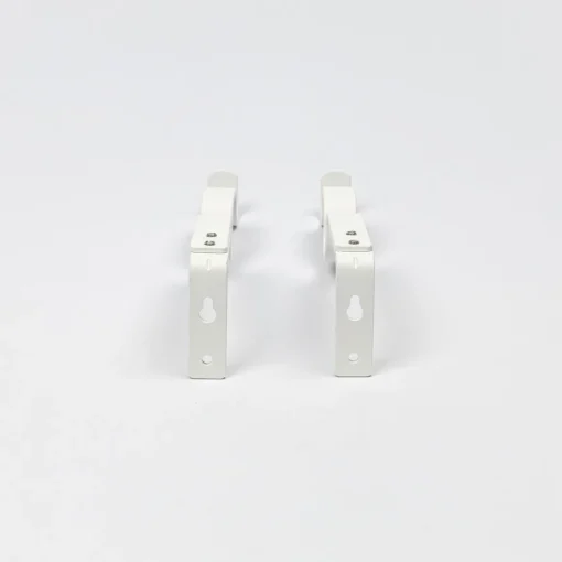 Conjunto 2 suportes duplo branco mate para calha extensível