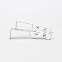 Conjunto 2 suportes duplo branco mate para calha extensível