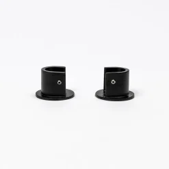 Conjunto 2 suportes mural preto mate