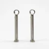 Conjunto 2 suportes prateados 150mm