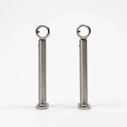 Conjunto 2 suportes prateados 150mm