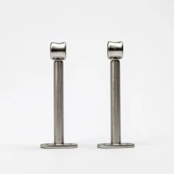 Conjunto 2 suportes prateados 150mm