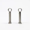Conjunto 2 suportes prateados 90mm