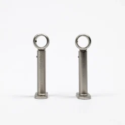 Conjunto 2 suportes prateados 90mm