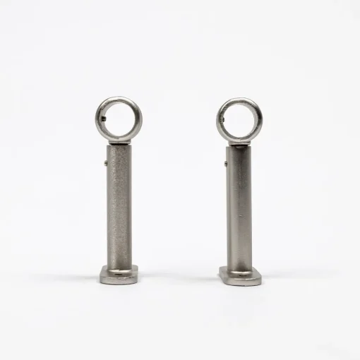 Conjunto 2 suportes prateados 90mm