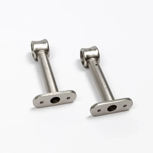 Conjunto 2 suportes prateados 90mm