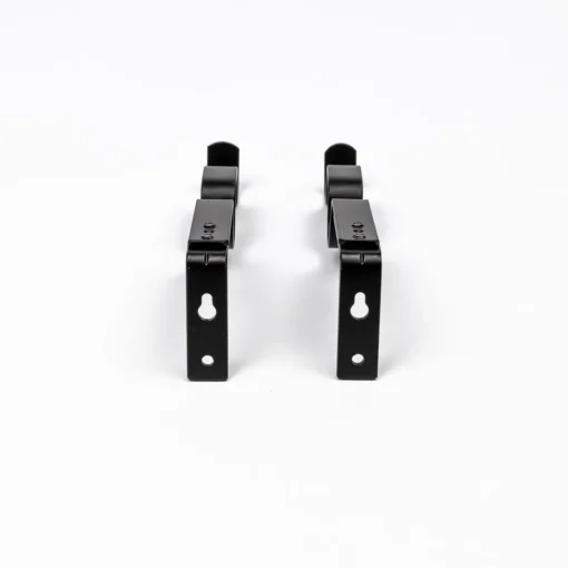 Conjunto 2 suportes preto mate para calha extensível