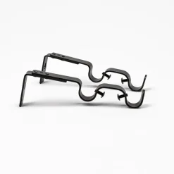 Conjunto 2 suportes preto mate para calha extensível