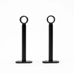 Conjunto 2 suportes preto mate 150mm