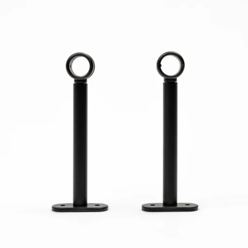 Conjunto 2 suportes preto mate 150mm