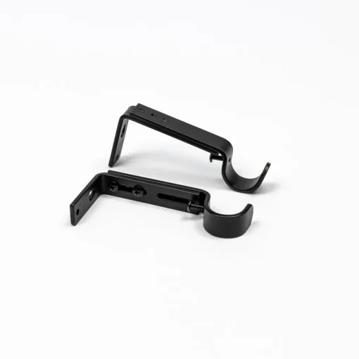 Conjunto 2 suportes preto mate para calha extensível