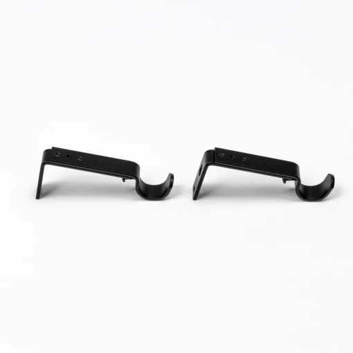 Conjunto 2 suportes preto mate para calha extensível