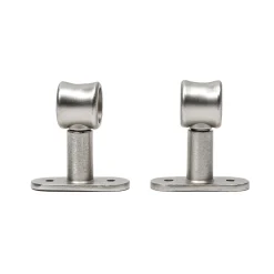 Conjunto 2 suportes simples prata 50mm