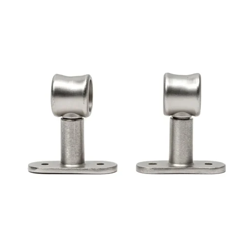 Conjunto 2 suportes simples prata 50mm