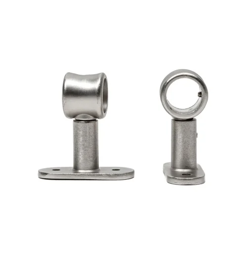 Conjunto 2 suportes simples prata 50mm
