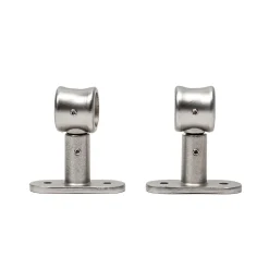 Conjunto 2 suportes simples prata 50mm